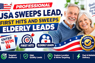 do a professional USA sweeps lead, first hits and sweeps elderly leads