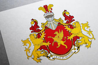 design a coat of arms, heraldic custom family crest