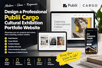 design publii cargo cultural institution exhibition microsite portfolio website
