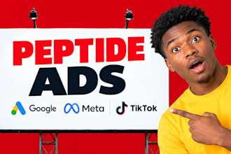 setup peptide ads, pepetide marketing, peptide google ads, peptide meta ads