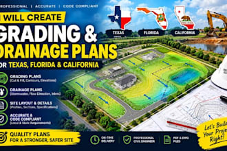create grading and drainage plans for texas florida california