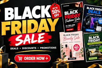 design a high converting cyber monday black friday sale flyer