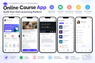 develop online course app, elearning app, udemy clone app