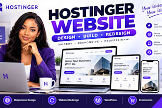 build hostinger website, design or redesign on hostinger website builder
