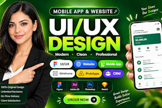 do ui ux design, mobile app design, design app screenshot for app and play store
