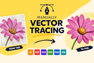 do vector tracing, raster to vector, ai logo redesign, template redesign