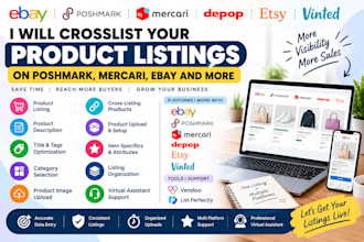 crosslist product listings on poshmark mercari ebay