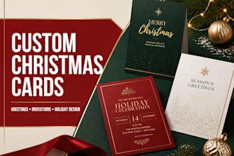 create custom christmas cards holiday birthday festive greeting invitations card