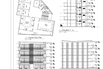 review your requirements and provide 2d permit drawings for commercial building