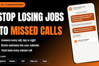 build an ai receptionist for contractors to book jobs from missed calls