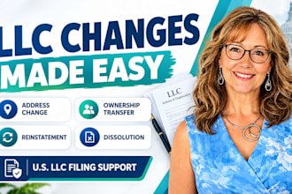 do llc address change, llc reinstatement, dissolution and llc ownership transfer