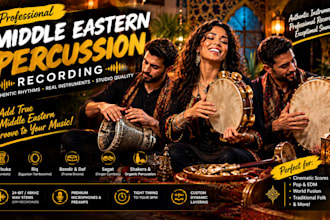 pro record authentic darbuka, riq, and middle eastern percussion tracks