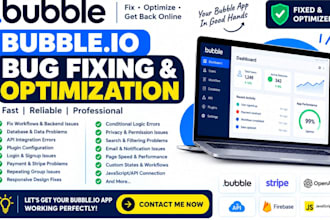 fix bugs, errors, workflows and optimize your bubbleio app