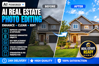 do ai real estate photo editing and property photo enhancement, photo