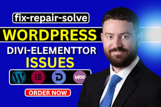 fix wordpress error, bug fix wordpress issues, fix divi theme, fix elementor pro