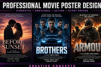 design a professional cinematic movie poster or film poster