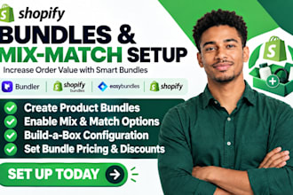 setup shopify bundles mix and match and build a box with bundler easify bundly