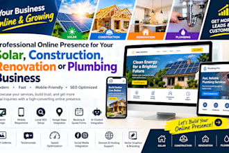 build solar website construction home renovation plumbing local business seo ai