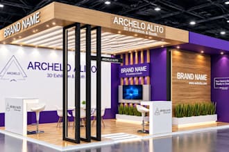 design professional trade show booth and backdrop design
