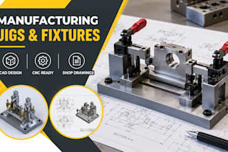 manufacturing jigs and fixtures,cnc fixture design, production cad shop drawings