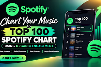 chart your spotify music to top 100 spotify chart using organic engagement