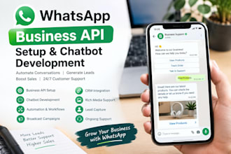 setup whatsapp business API and build whatsapp chatbots