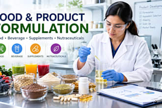 formulate food, beverage, supplement and nutraceutical products