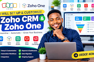 set up and customize zoho CRM, zoho one