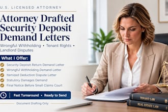 draft a demand letter for your security deposit return from your landlord