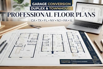 design garage conversion, duplex and townhouse plans in ca tx fl ny nj