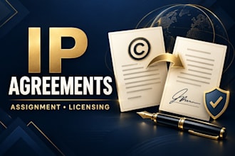 draft an intellectual property assignment or licensing agreement