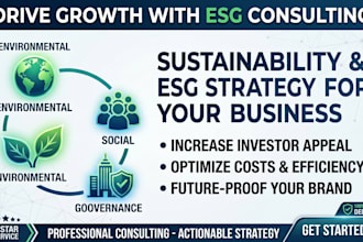 provide sustainability and esg consulting for your business