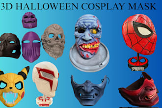 sculpt 3d print and paint halloween mask cosplay mask 3d helmet cosplay armour