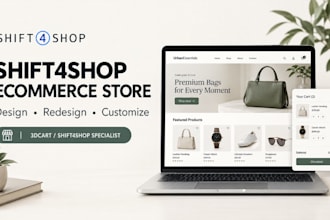 design, redesign and customize your shift4shop ecommerce store 3dcart