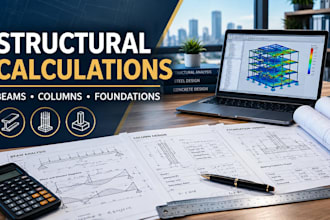do structural calculations and analysis for beams columns and foundations
