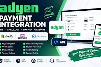 integrate adyen payment gateway, API and checkout for your website