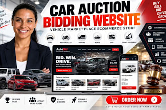 build car auction website vehicle bidding marketplace website ecommerce store