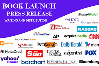 book press release distribution for indie author book marketing and book launch