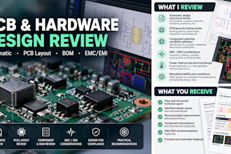 review your electronic schematic pcb and bom for design issues