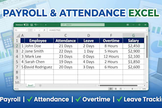 create payroll and attendance excel sheets