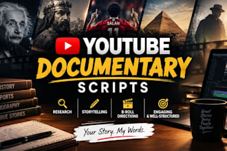 write engaging youtube documentary scripts