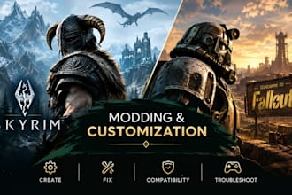 create, fix and customize skyrim mod and fallout mod, fix skyrim mod