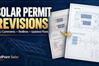 revise solar permit plans and fix ahj comments and redlines