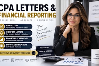 write CPA letter, verify statement, comfort letter, compilation as licensed CPA