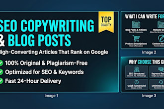 scrittura articoli SEO, post blog e testi persuasivi