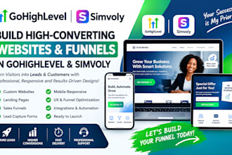 design gohighlevel simvoly website gohighlevel landing page simvoly sales funnel