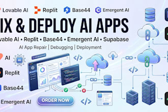 fix lovable ai, replit, base44, emergent ai apps and deploy supabase backend