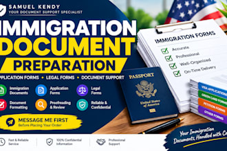 prepare immigration documents, applications and legal forms