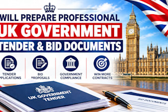 prepare professional UK government tender and bid documents