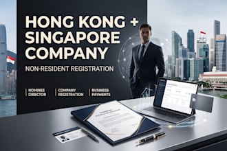 register singapore hong kong company with nominee and airwallex for non resident